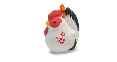 Фигурка колокольчик восточного гороскопа Петух, керамика, Япония