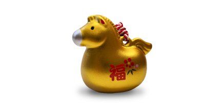 Сувенир фигурка колокольчик Лошадь, керамика, Япония