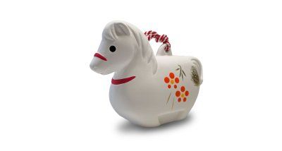 Сувенир фигурка колокольчик Лошадь, керамика, Япония