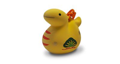 Фигурка колокольчик восточного гороскопа Змея, керамика, Япония