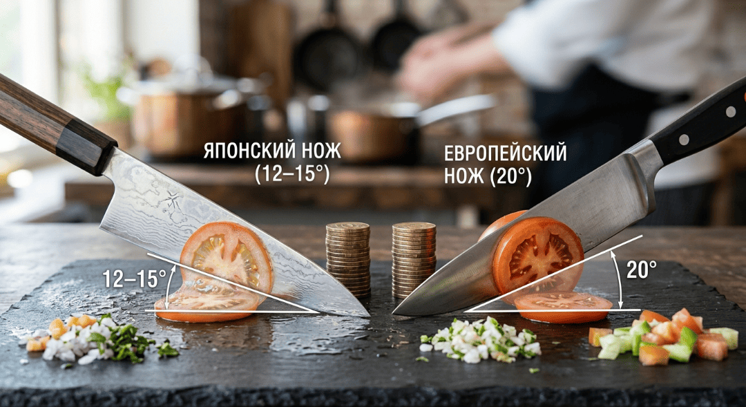 Почему японские ножи затачивают на 12–15° Почему японские ножи затачивают на 12–15°