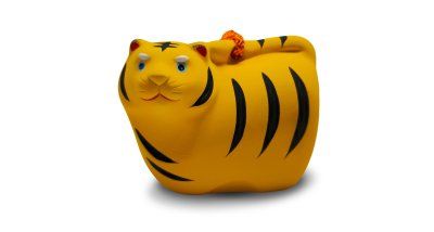 Фигурка колокольчик восточного гороскопа Тигр, керамика, Япония