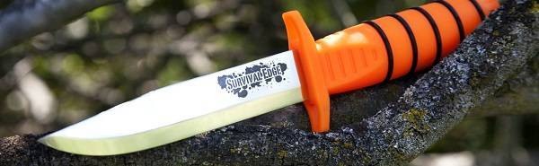 Охотничий Cold Steel Survival Edge с оранжевой рукоятью