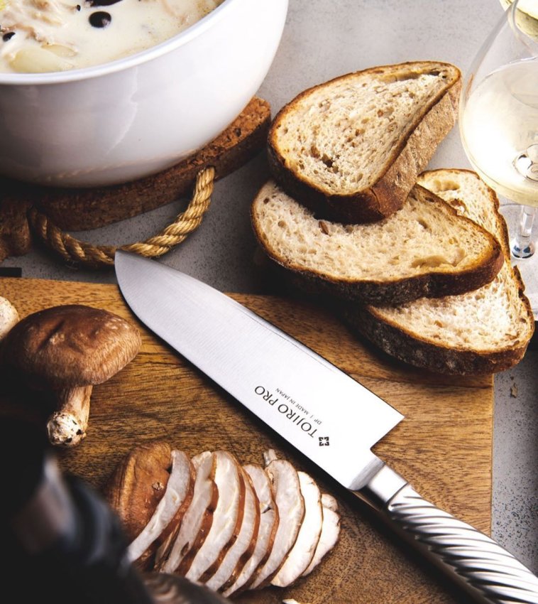 Фотография Кухонный Нож Японский Шеф Сантоку TOJIRO F-895