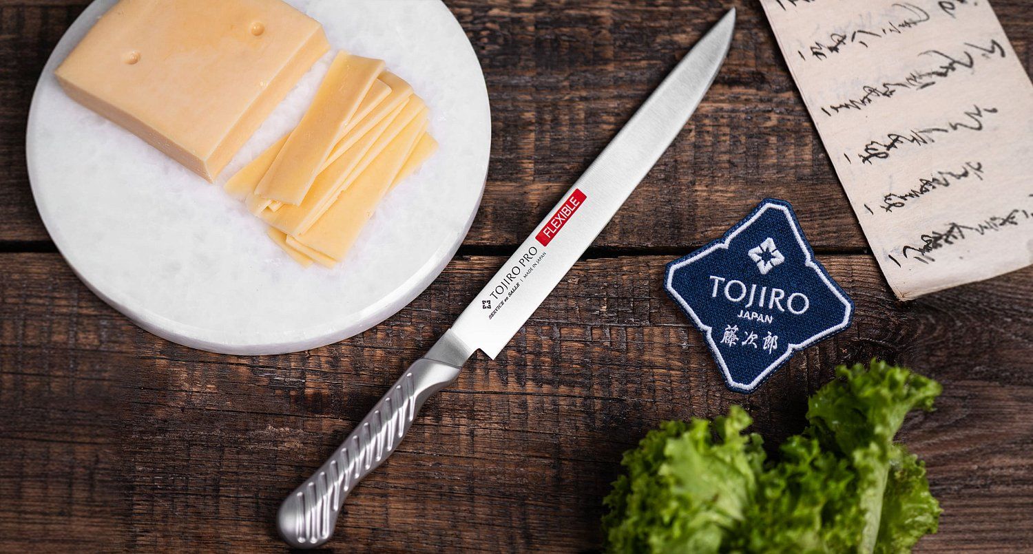 Кухонный Нож для нарезки Слайсер Сверхгибкий TOJIRO FD-705