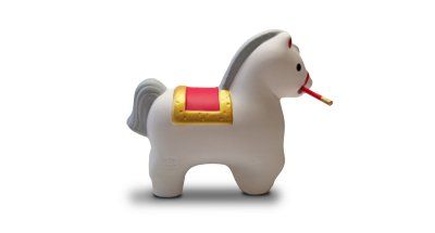 Фотография Сувенир фигурка композиция Лошадь, керамика, Япония