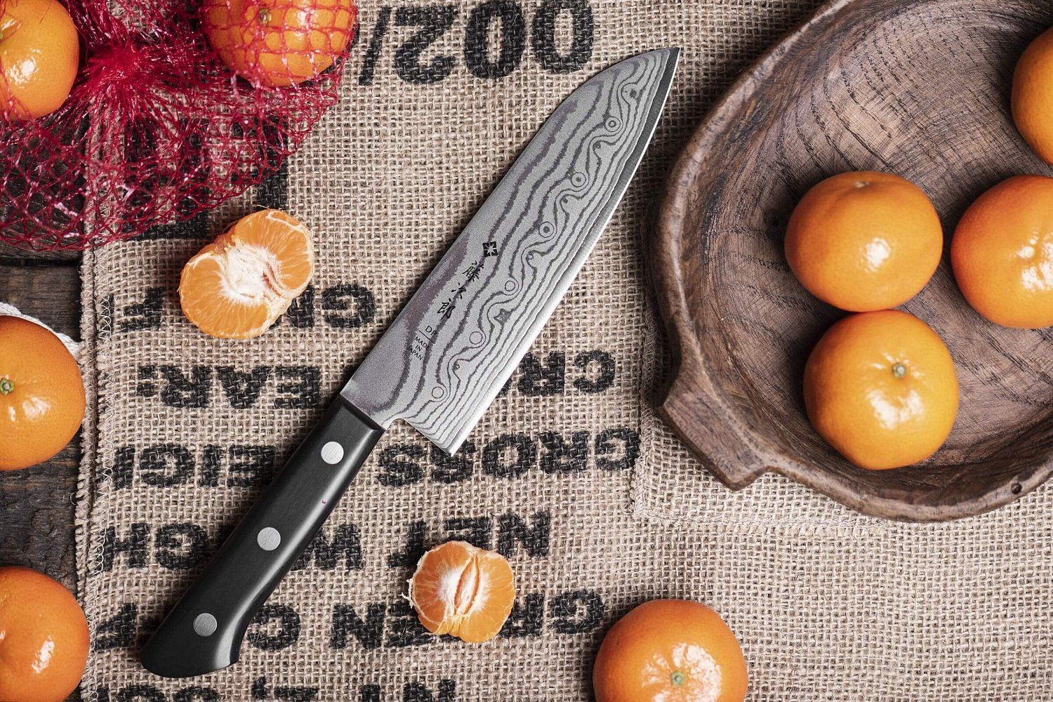 Кухонный Нож Японский Шеф Сантоку TOJIRO F-331