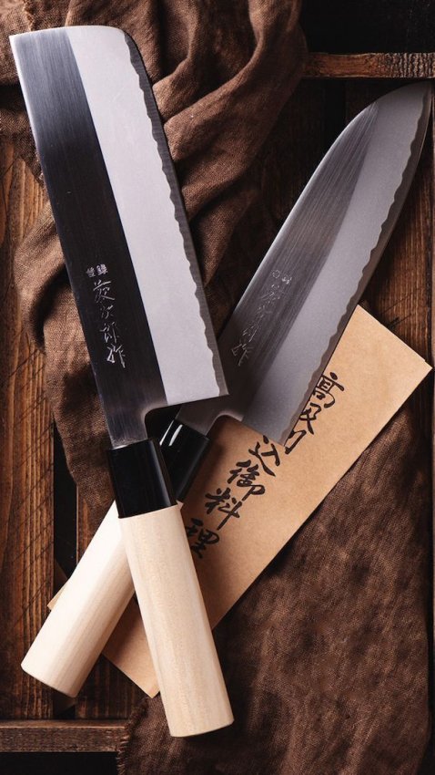 FC-580 Фотография Кухонный Нож Накири FUJI CUT FC-580