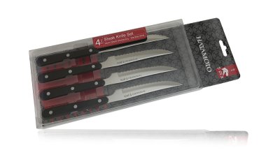 1202-4 Фотография Набор Кухонных Ножей для стейков Hatamoto 1202-4