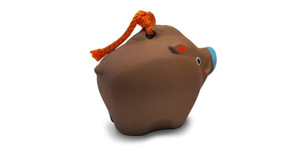 Фотография Фигурка колокольчик восточного гороскопа Кабан (Свинья), керамика, Япония