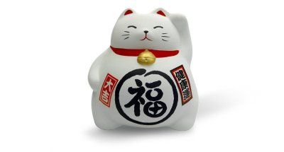 Сувенир копилка Манэки Кот 10 см, ручная работа, белая (made in Japan) Сувенир копилка Манэки Кот 10 см, ручная работа, белая (made in Japan)