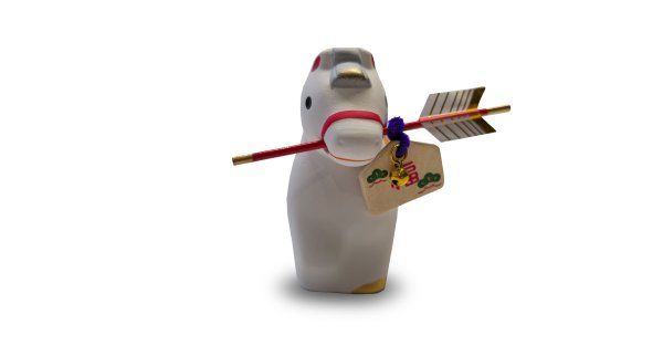 Фотография Сувенир фигурка композиция Лошадь, керамика, Япония