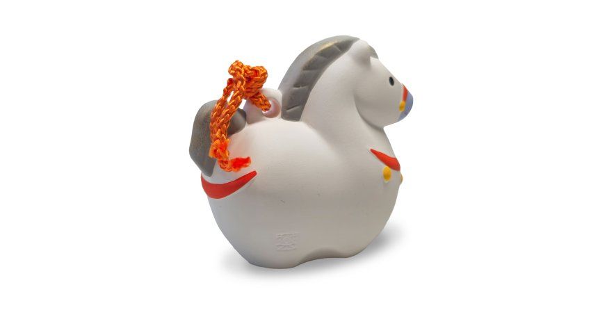 Фотография Фигурка колокольчик восточного гороскопа Лошадь, керамика, Япония