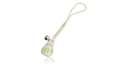 1917-8 Фотография Брелок Пара зайчиков, керамика (made in Japan)