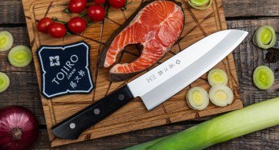 Фотография Кухонный Нож Японский Шеф Сантоку TOJIRO F-316