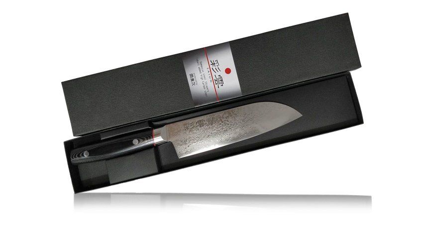 Фотография Нож сантоку Kanetsugu Saiun Damascus 9003 9003