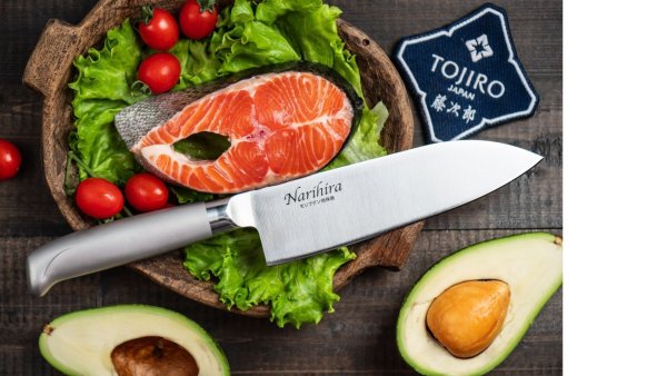 Фотография Кухонный нож Японский Шеф Сантоку FUJI CUTLERY FC-61