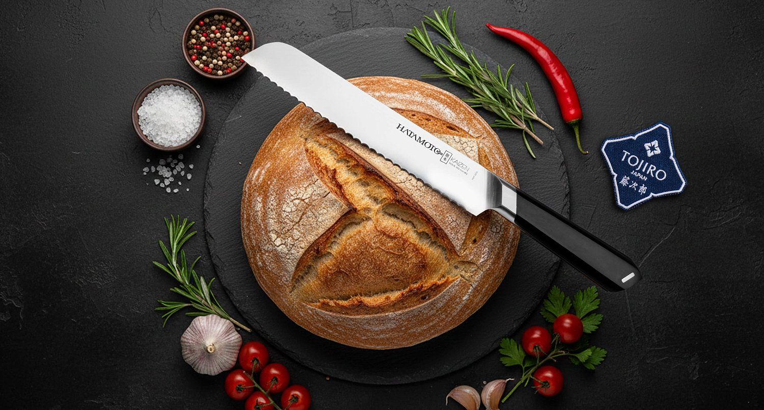 Кухонный Нож Хлебный Hatamoto Kaizen HVT-009