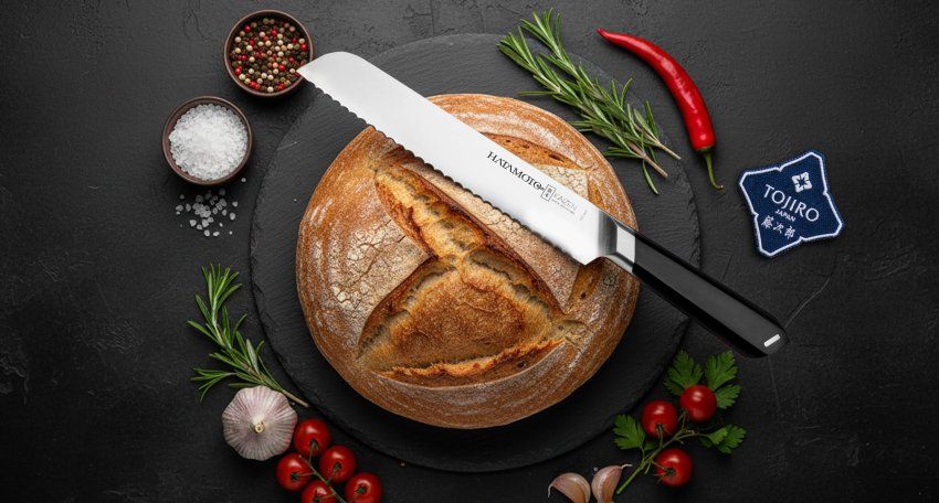 Фотография Кухонный Нож Хлебный Hatamoto Kaizen HVT-009