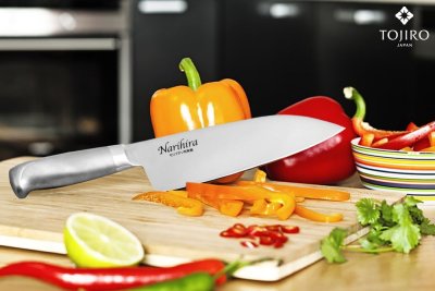 FC-61 Фотография Кухонный нож Японский Шеф Сантоку FUJI CUTLERY FC-61