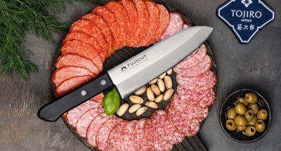 Фотография Кухонный Нож Японский Шеф Сантоку FUJI CUTLERY FC-1621