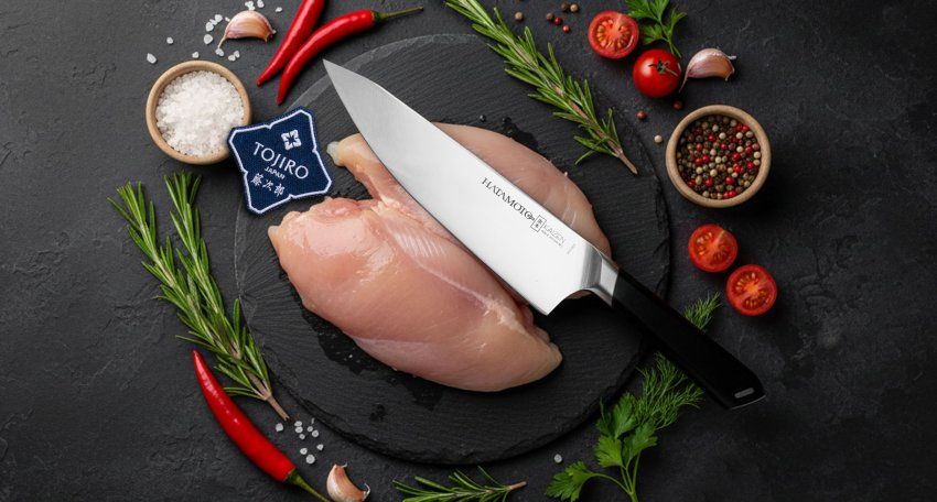 Фотография Кухонный Нож Шеф Hatamoto Kaizen HVT-002